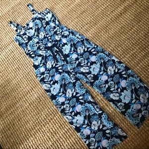 LOFT blue floral jumpsuit size 10